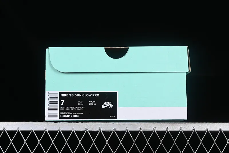 All categories Nk SB Dunk series Nk SB Dunk Low low-top sneakers K version Nk SB Dunk Low black and pink color SB dunk series low-top casual sports skateboard shoes BQ6817-003